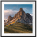 Dolomiten im Sonnenuntergang Passepartout Quadratisch 70