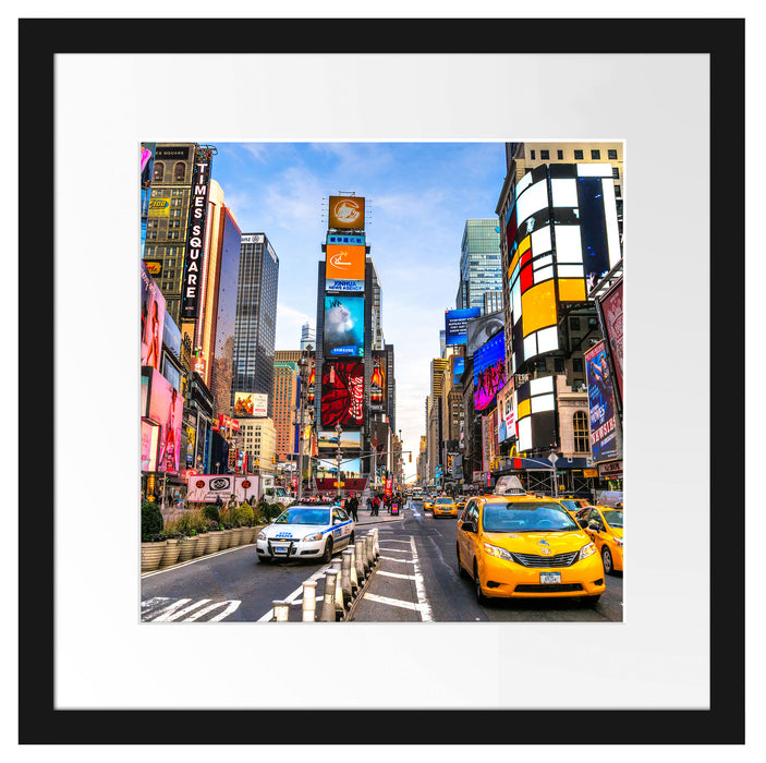 Times Square in new York City Passepartout Quadratisch 40