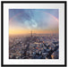 Panorama Regenbogen über Paris Passepartout Quadratisch 55