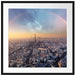 Panorama Regenbogen über Paris Passepartout Quadratisch 70