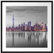 Skyline Toronto in der Abenddämmerung B&W Detail Passepartout Quadratisch 70