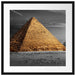 Ägyptische Pyramiden bei Sonnenuntergang B&W Detail Passepartout Quadratisch 55