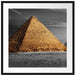 Ägyptische Pyramiden bei Sonnenuntergang B&W Detail Passepartout Quadratisch 70