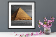 Ägyptische Pyramiden bei Sonnenuntergang B&W Detail Passepartout Detail Quadratisch