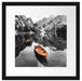 Bootsteg am Pragser Wildsee B&W Detail Passepartout Quadratisch 40
