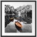 Bootsteg am Pragser Wildsee B&W Detail Passepartout Quadratisch 55