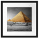 Pyramiden in Ägypten bei Sonnenuntergang B&W Detail Passepartout Quadratisch 40