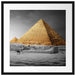 Pyramiden in Ägypten bei Sonnenuntergang B&W Detail Passepartout Quadratisch 55