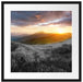 Sommerliche Bergwiese Sonnenuntergang B&W Detail Passepartout Quadratisch 55