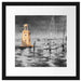Segelschiffe im Hafen Venedigs B&W Detail Passepartout Quadratisch 40