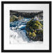 Panorama vom Rheinfall in der Schweiz B&W Detail Passepartout Quadratisch 40