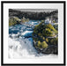 Panorama vom Rheinfall in der Schweiz B&W Detail Passepartout Quadratisch 55