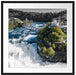 Panorama vom Rheinfall in der Schweiz B&W Detail Passepartout Quadratisch 70