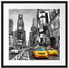 Times Square in new York City B&W Detail Passepartout Quadratisch 55
