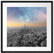 Panorama Regenbogen über Paris B&W Detail Passepartout Quadratisch 55