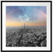 Panorama Regenbogen über Paris B&W Detail Passepartout Quadratisch 70