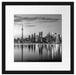 Skyline Toronto in der Abenddämmerung, Monochrome Passepartout Quadratisch 40