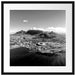 Luftaufnahme von Kapstadt, Monochrome Passepartout Quadratisch 55