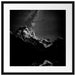 Uschba in sternenklarer Nacht, Monochrome Passepartout Quadratisch 55