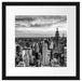 New York City bei Sonnenuntergang, Monochrome Passepartout Quadratisch 40