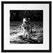 Einsamer Astronaut auf dem Mond, Monochrome Passepartout Quadratisch 40
