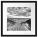 Düneneingang mit Meerblick, Monochrome Passepartout Quadratisch 40