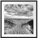 Düneneingang mit Meerblick, Monochrome Passepartout Quadratisch 70