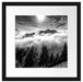 Aufsteigende Wolken in den Dolomiten, Monochrome Passepartout Quadratisch 40