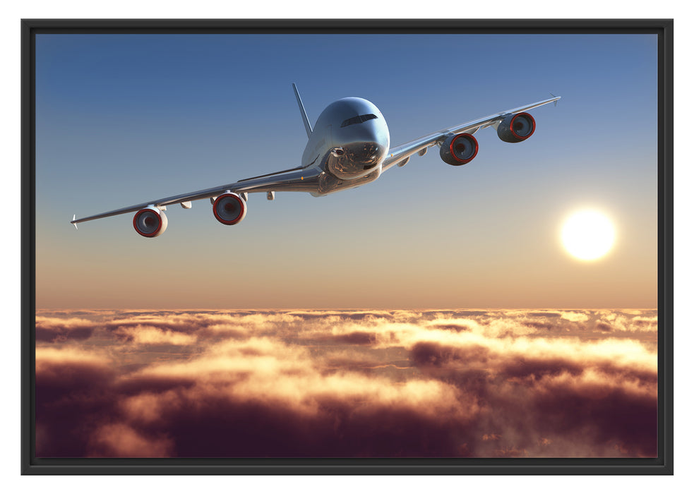 Pixxprint Flugzeug, im Schwebe-Effekt Bilderrahmen