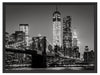 New York City Skyline bei Nacht Schattenfugenrahmen 80x60