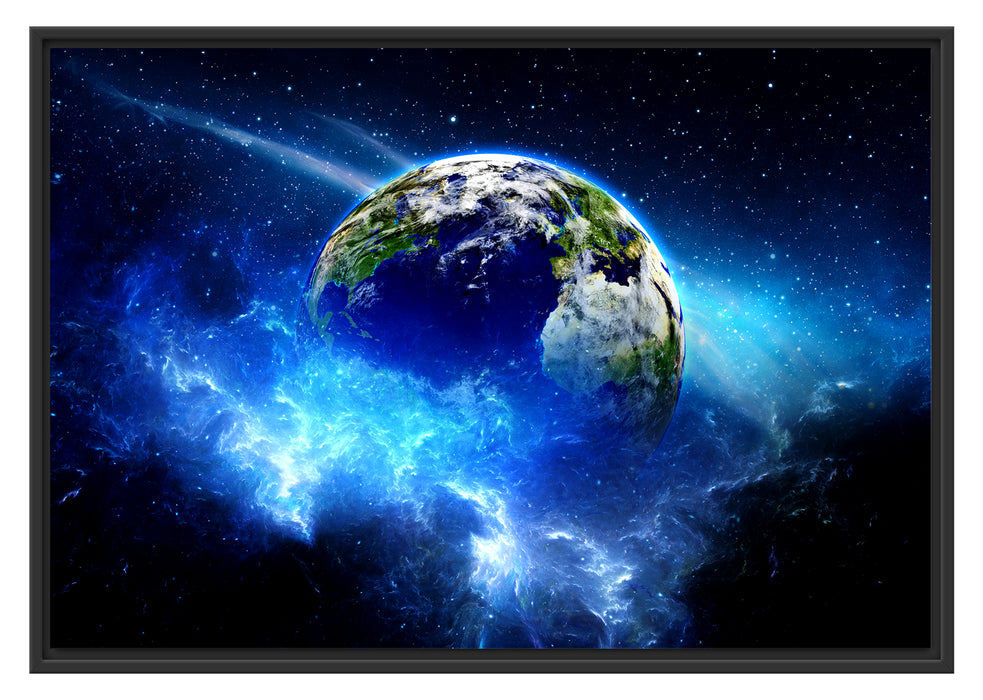 Pixxprint Planet Erde, im Schwebe-Effekt Bilderrahmen