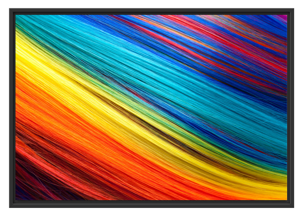 Pixxprint Bunte Streifen, im Schwebe-Effekt Bilderrahmen