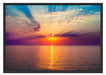 Meer im Sonnenaufgang Schattenfugenrahmen 100x70