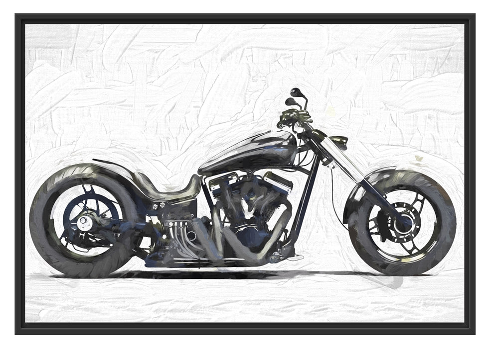 Pixxprint Motorrad grau Carbonoptik