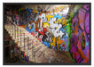 Coloured Streetart Graffiti Schattenfugenrahmen 100x70