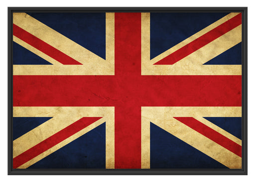 Großbritannien Flagge Schattenfugenrahmen 100x70