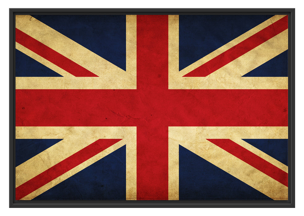 Pixxprint Großbritannien Flagge, im Schwebe-Effekt Bilderrahmen
