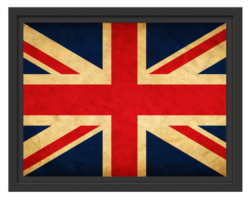 Großbritannien Flagge Schattenfugenrahmen 38x30