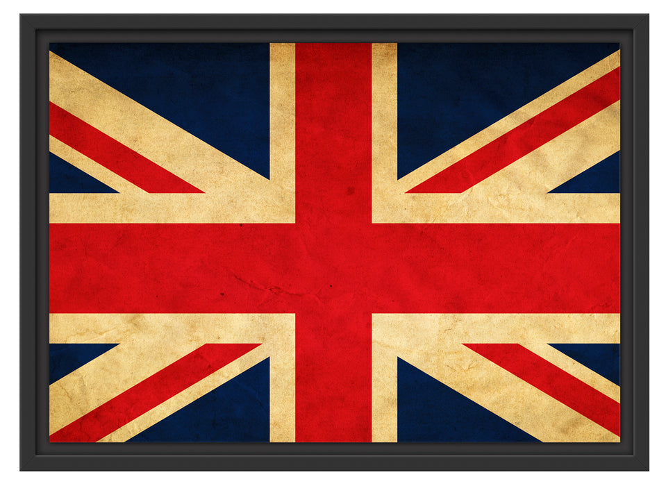 Großbritannien Flagge Schattenfugenrahmen 55x40