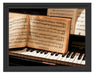 Klavier Noten Piano Schattenfugenrahmen 38x30