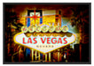 Ortseingangsschild Las Vegas Schattenfugenrahmen 100x70