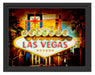 Ortseingangsschild Las Vegas Schattenfugenrahmen 38x30