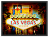 Ortseingangsschild Las Vegas Schattenfugenrahmen 80x60