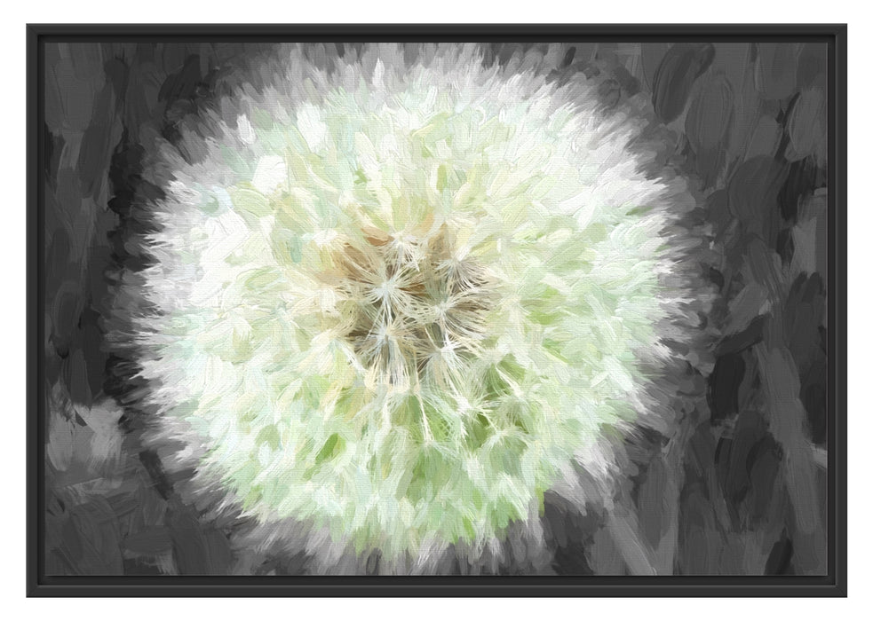 Pixxprint Sanfte Pusteblume, im Schwebe-Effekt Bilderrahmen