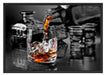 Whiskey im Whiskeyglas Schattenfugenrahmen 100x70