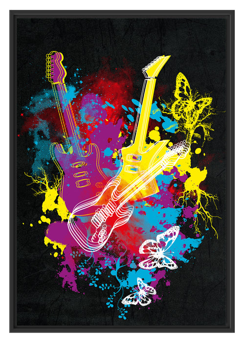 Pixxprint Guitar splatter black