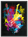 Guitar splatter black Schattenfugenrahmen 80x60