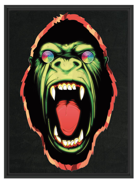 Hypnotic ape black Schattenfugenrahmen 80x60