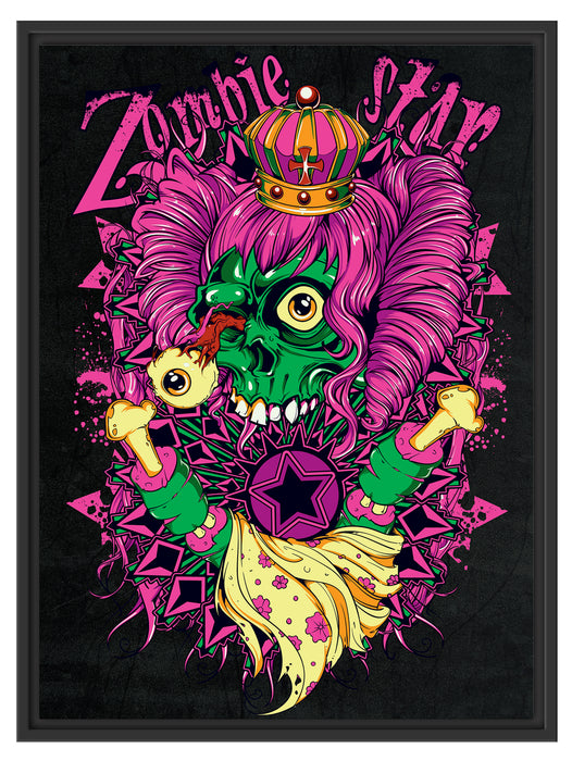 Lsd-zombie black Schattenfugenrahmen 80x60