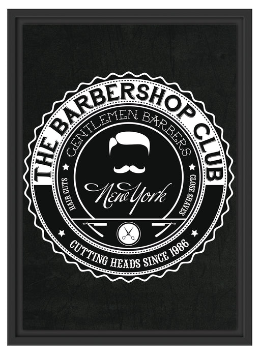 the Barber-Shop-Club black Schattenfugenrahmen 55x40